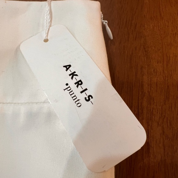 Akris Punto High Waisted Cotton Stretch straight trousers. Size 10 Off White NWT - Picture 5 of 8